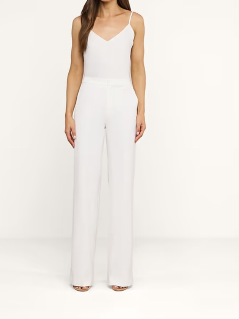 L'AGENCE White Wide-Leg Livvy Trousers